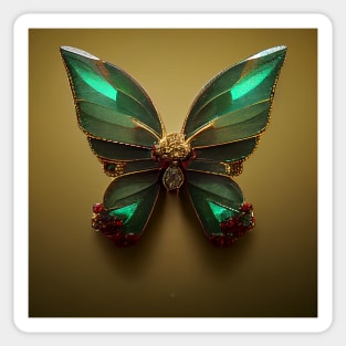 emerald butterfly 02 Sticker